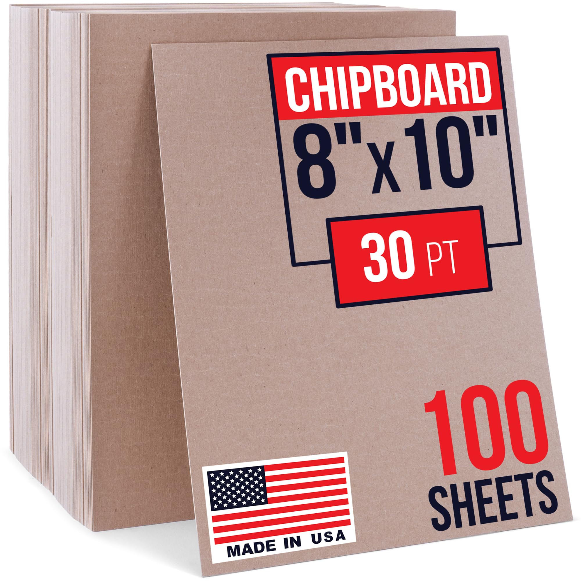 81uucyTatlL.jpg 8" x 10" Brown Kraft Chipboard Sheets, 30 Pt Thick, Pack of 100