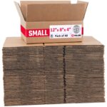 Medium Cardboard Boxes 12"L x 8"W x 4"H (Pack of 40) (CB-1284-40, B0GMPLZ431)