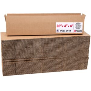 Long Cardboard Boxes 26"L x 4"W x 4"H (Pack of 40) (CB-2644-40, B0GMPMQ6Y6)
